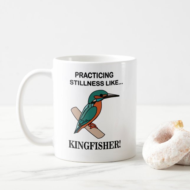 Mug Martin-pêcheur pratiquant la quiétude comme un Mar (Avec donut)