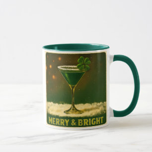 Mug Martini de Noël irlandais au trèfle à quatre feuil