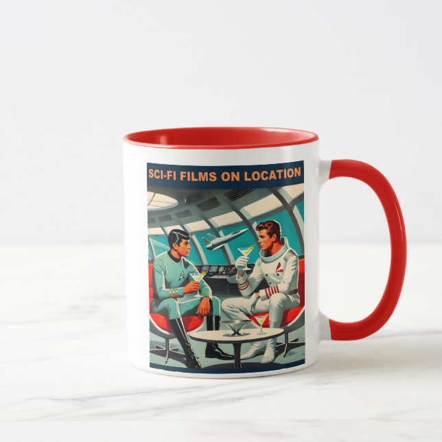 Mug Martini Space Travel Poster Films Sci-Fi Dans L'Es (Droite)