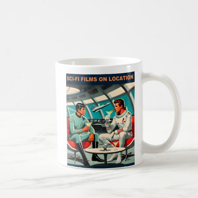 Mug Martini Space Travel Poster Films Sci-Fi Dans L'Es (Droite)