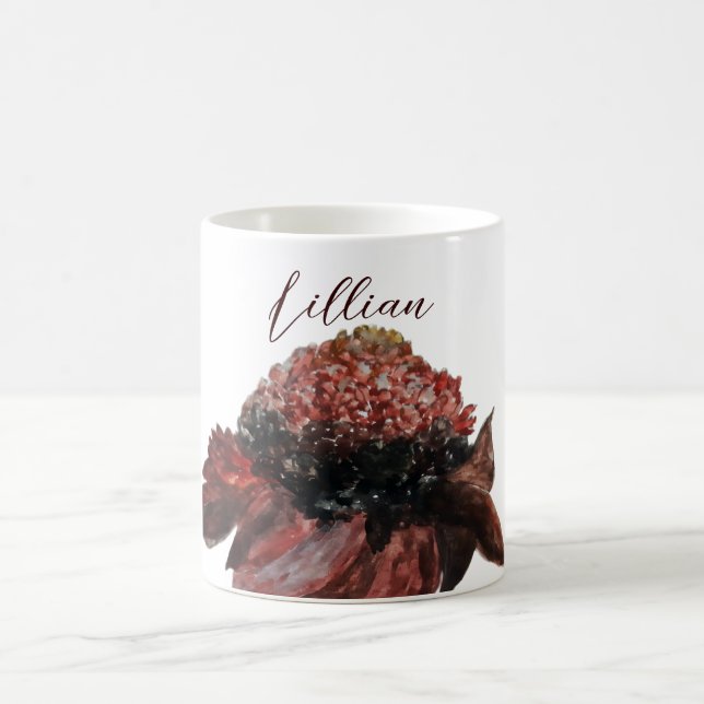 Mug Martinique Caraïbes Floral Nom Monogrammé (Centre)