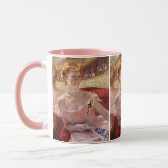 Mug Mary Cassatt - Femme avec collier de perle dans un (Gauche)