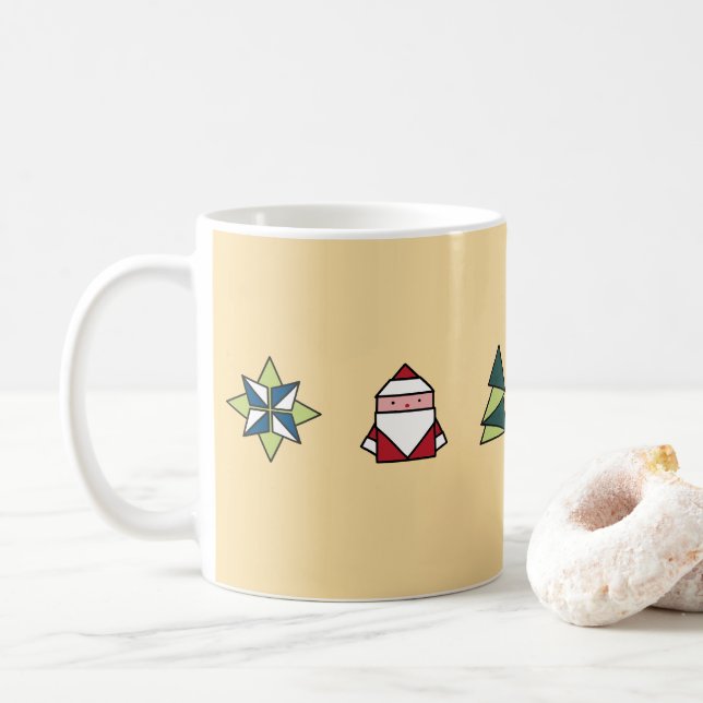 Mug Marzipan Origami Noël (Avec donut)