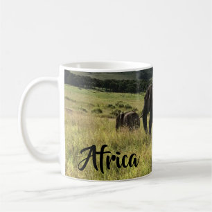 Mug Masai Mara du Kenya d'éléphants de l'Afrique