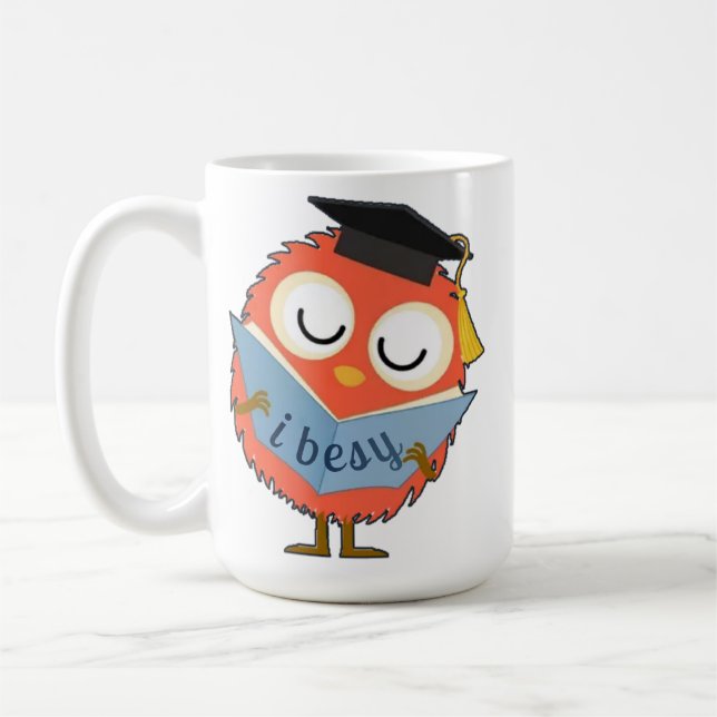 Mug Mascotte Chouette Fluffy Mignonne (Gauche)
