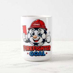Mug Mascotte d'arbitre de football pompier