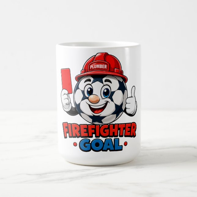 Mug Mascotte d'arbitre de football pompier (Centre)