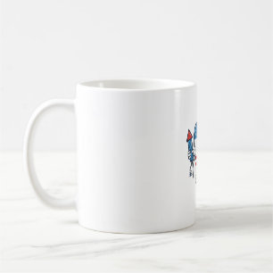 Mug Mascotte de dent patriotique Conception de vecteur