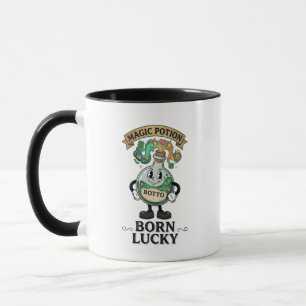 Mug Mascotte de dessin animé rétro Botto Né Chanceux P