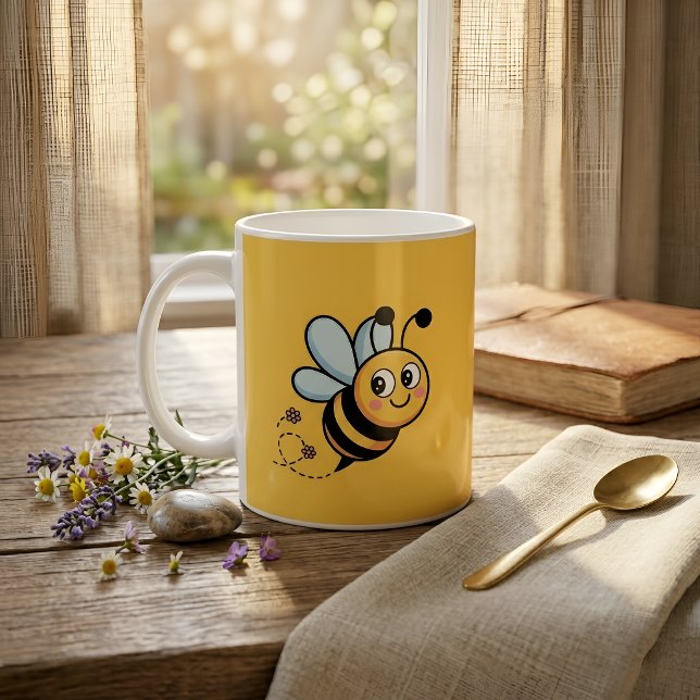 Mug Mascotte de l'abeille adaptée aux enfants avec une (Créateur téléchargé)