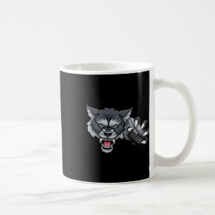 Mug Mascotte de l'équipe de loups de sport de dessin a