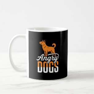 Mug Mascotte de vecteur de chiens en colère