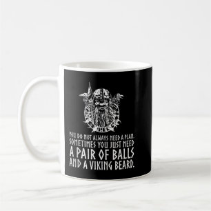 Mug Masculine De La Barbe Et Des Ballons Viking Dieu O