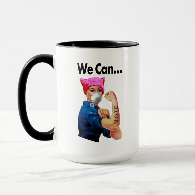 Mug Mask Up We can Vote Rosie Riveter (Gauche)