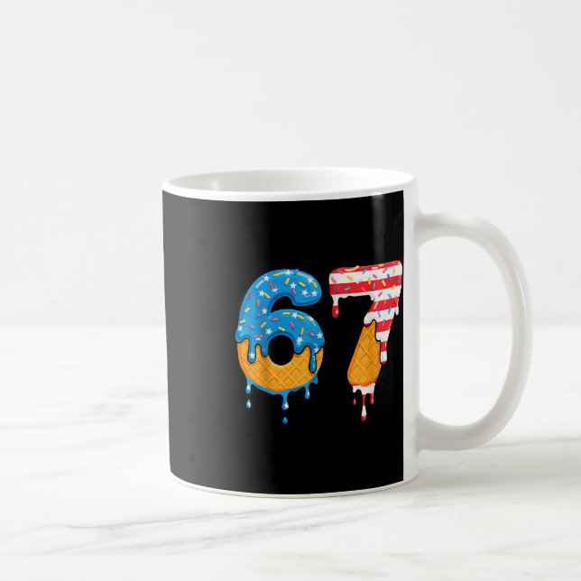 Mug Mason 67 Glace Dégoulinante Mème Six Sept Drapeau  (Droite)