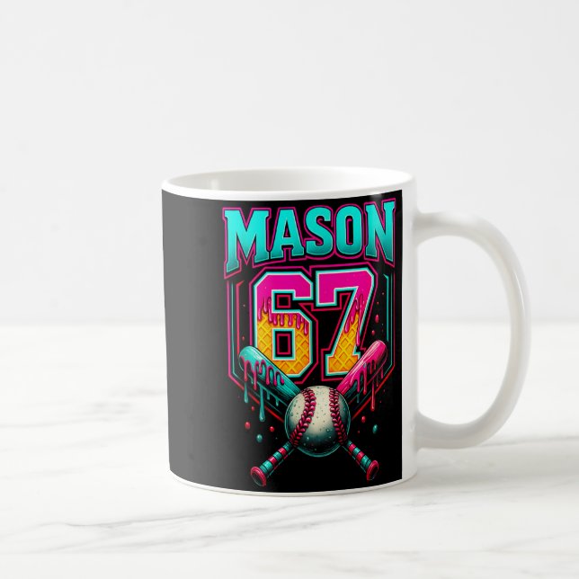 Mug Mason 67 Glace Drôle Dégoulinade Baseball Crème Gl (Droite)