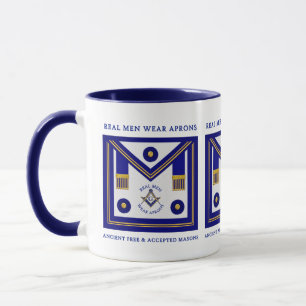 Mug Masonic Real Men Portent des tabliers MM