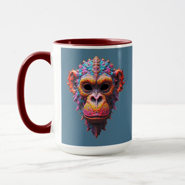 Mug Masque de chimpanzé orné (Gauche)