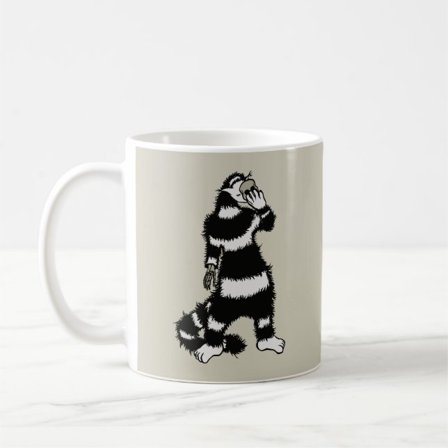 Mug Masque de crâne de chat bizarre gothique (Gauche)