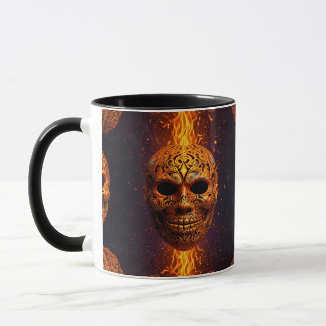 Mug Masque d'horreur à visage de citrouille (Gauche)