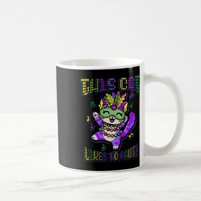Mug Masque Mardi Vêtements Costumes Mardi Gras Chat (Droite)