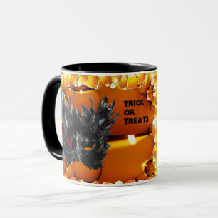 Mug Masque noir effrayant d'Halloween