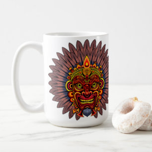 Mug Masque rituel du roi guerrier tribal