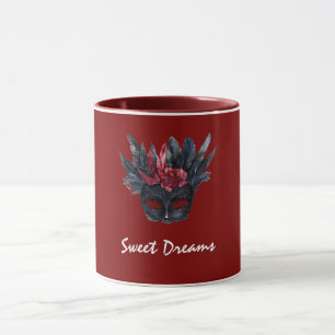 Mug Masque rouge bordeaux noir