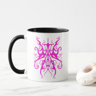 Mug Masque Tribal Rose Élégant Design Abstrait