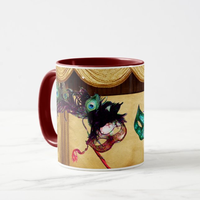 Mug MASQUES DE MASQUERADE DU MARDI GRAS Scène de théât (Devant gauche)
