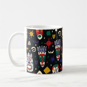 Mug Masques tribaux africains motifs sans couture