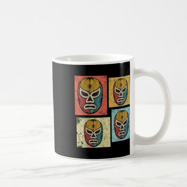 Mug Masques Vintage Lucha Libre Drôles Rétro Mexicain  (Droite)