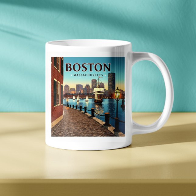 Mug Massachusetts vintages de Boston (Créateur téléchargé)