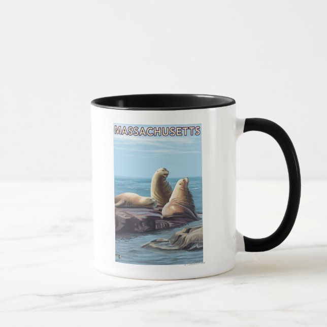 Mug MassachusettsScène des Lions de Mer (Droite)