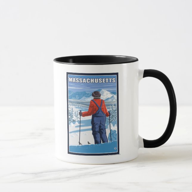 Mug MassachusettsSkier Admirer Vue (Droite)
