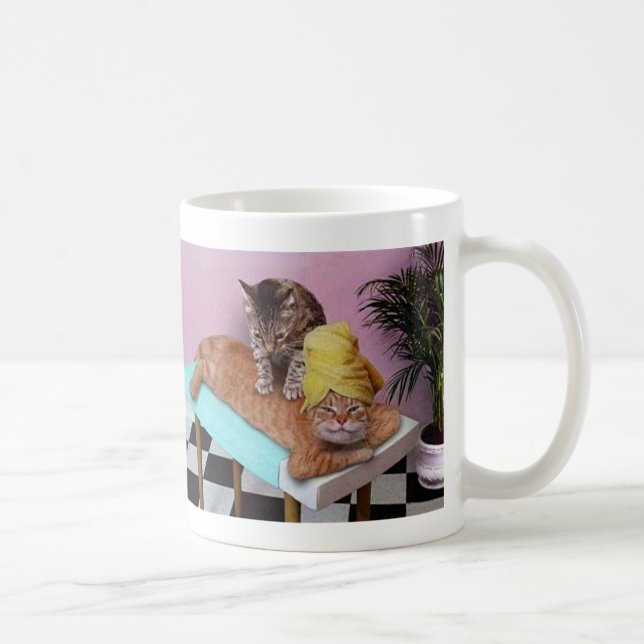 Mug Massage drôle de chat (Droite)