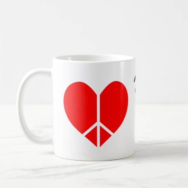 Mug Masse de Coeur de Paix (Gauche)