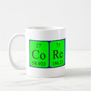 Mug Masse de nom de table périodique Corentin