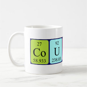 Mug Masse de nom de table périodique Cousin