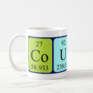 Mug Masse de nom de table périodique Cousin