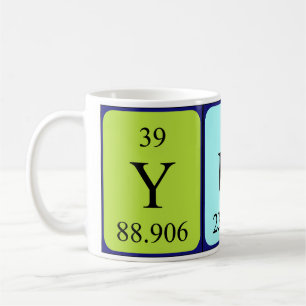 Mug Masse de nom de table périodique Yuna