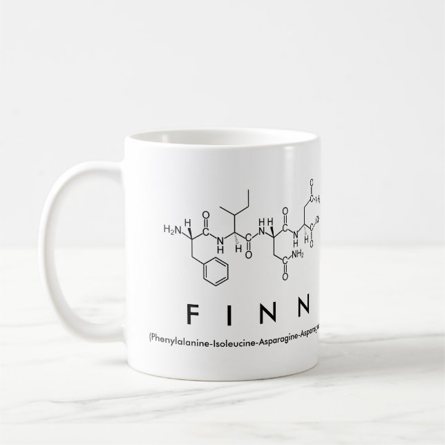 Mug Masse de nom du peptide finn (Gauche)