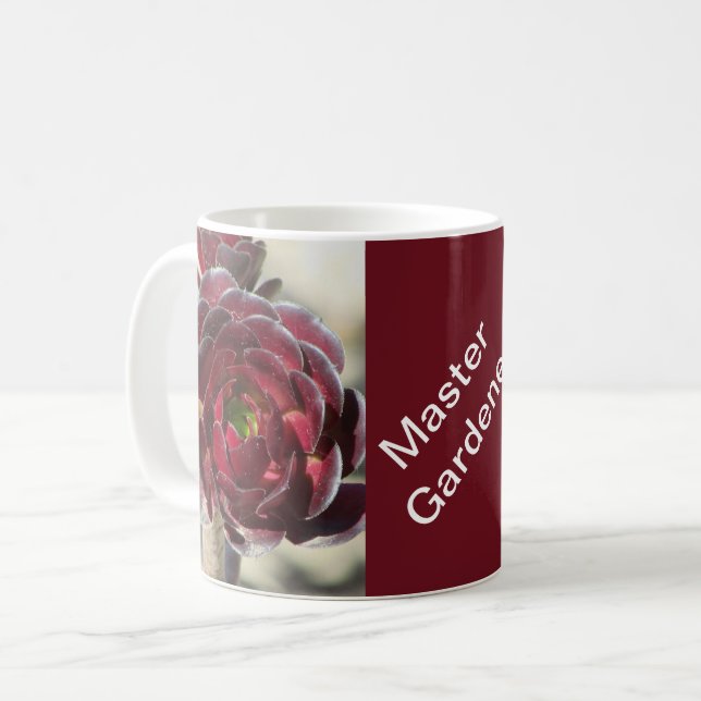 Mug Master Gardener Desert Succulent Photo Plante roug (Devant gauche)
