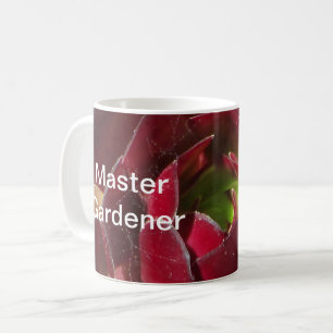 Mug Master Gardener Red Succulent Photo Landscaper