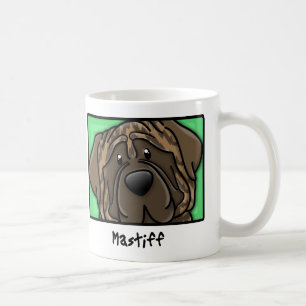 Mug Mastiff Brindle carré de bande dessinée