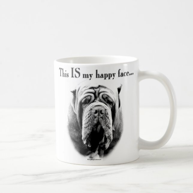 Mug Mastiff napolitain, joyeux visage (Droite)