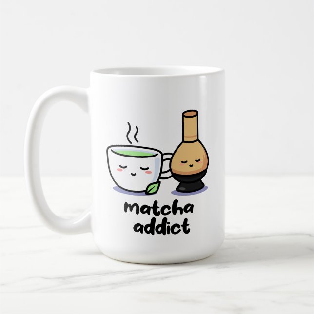 Mug Matcha Addict Japonais Thé vert Cartoon Teacon (Gauche)