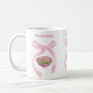 Mug Matcha, Coquette Bow, Pink Bow, Matcha Girl, Mat