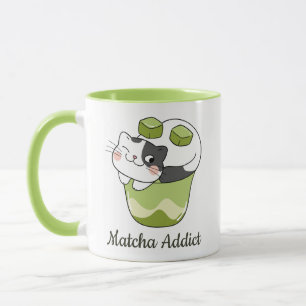 Mug Matcha Cute Chat, Matcha