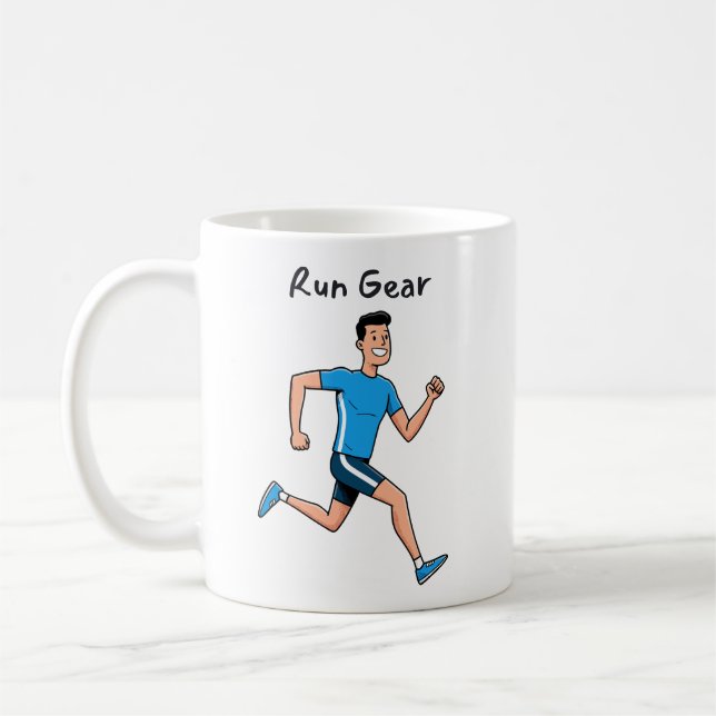 Mug Matériel de course – Course à pied inspirante (Gauche)